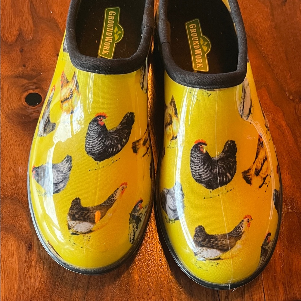 Yellow Chicken Print Women's Winter & Rain Boots